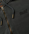 Superdry Essential Logo Washed Ziphood - Washed Black