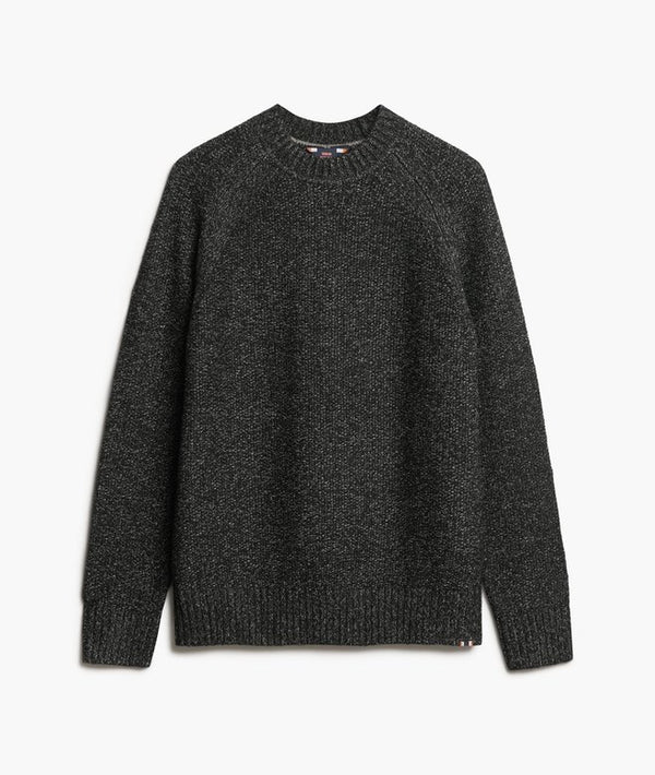 Superdry Chunky Raglan Jumper - Black