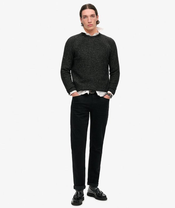 Superdry Chunky Raglan Jumper - Black