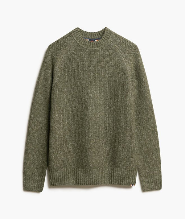 Superdry Chunky Raglan Jumper - Beetle Green