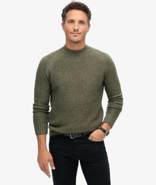 Superdry Chunky Raglan Jumper - Beetle Green [Size XXL]