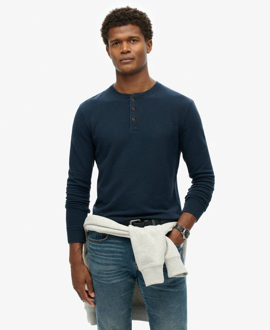 Superdry Merchant Grandad Top - Eclipse Navy