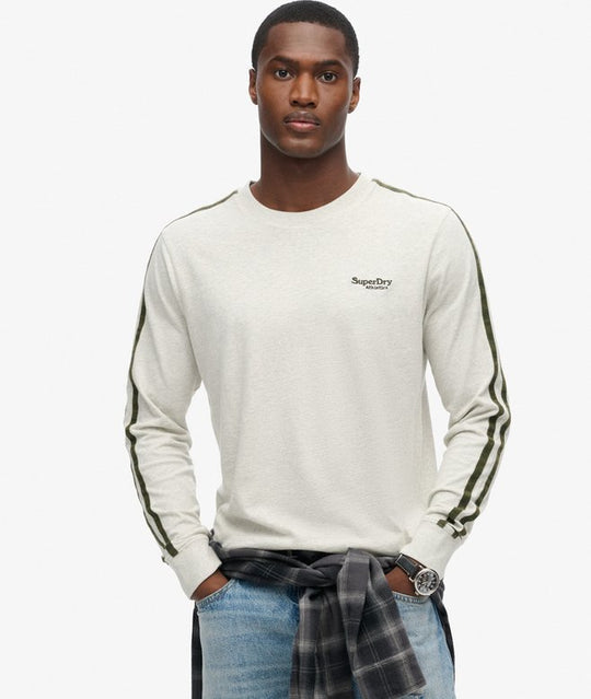 Superdry Essential Logo Retro St LS Top - Lightning Grey Grindle