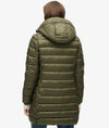 Superdry Hooded Fuji Midi Padded Jacket - Dusty Olive Green