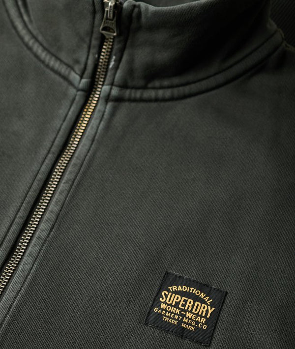 Superdry Contrast Stitch Track Top - Washed Black