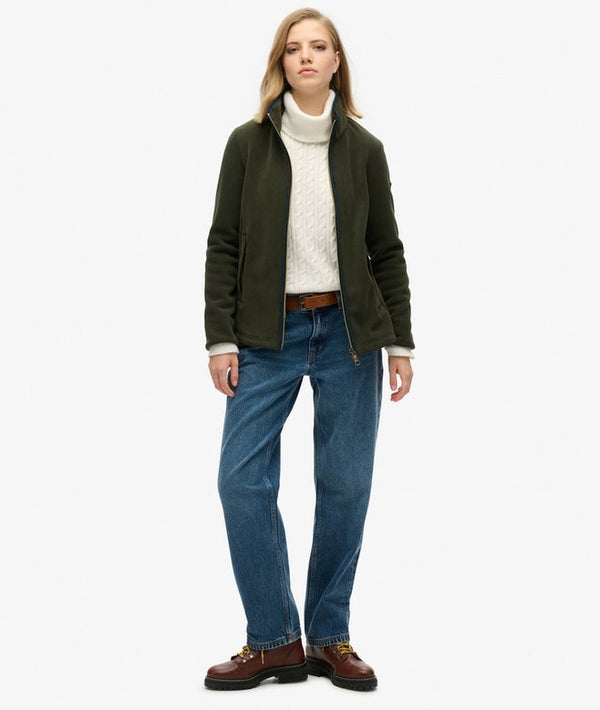 Superdry Estate Full Zip Fleece - Surplus Goods Olive Green