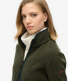 Superdry Estate Full Zip Fleece - Surplus Goods Olive Green
