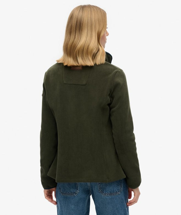 Superdry Estate Full Zip Fleece - Surplus Goods Olive Green