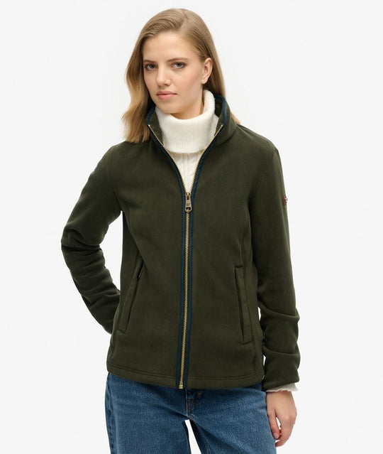 Superdry Estate Full Zip Fleece - Surplus Goods Olive Green