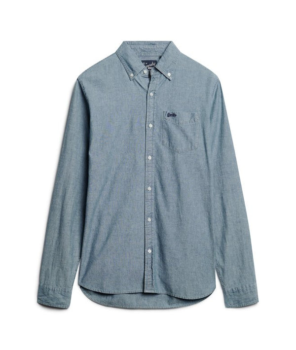 Superdry Classic University Oxford Shirt - Indigo Chambray Oxford