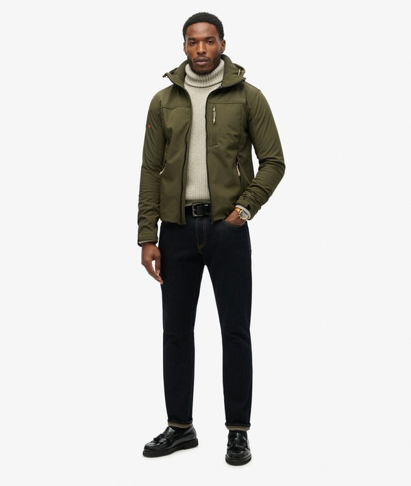 Superdry Hooded Soft Shell Trekker Jacket - Army Khaki