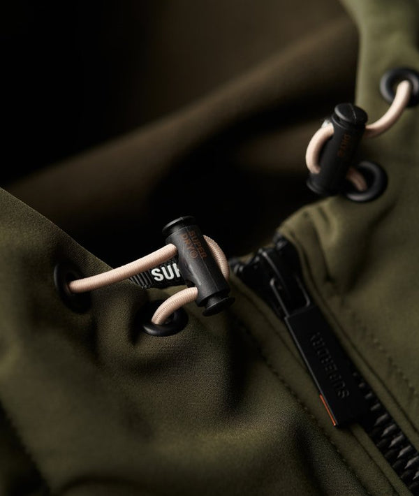Superdry Hooded Soft Shell Trekker Jacket - Army Khaki