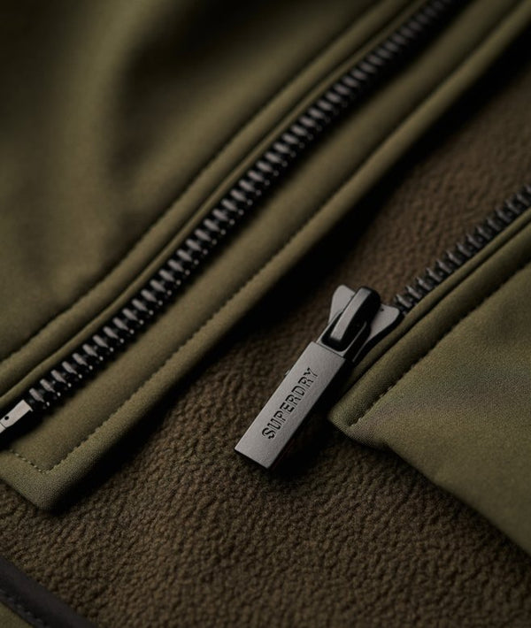 Superdry Hooded Soft Shell Trekker Jacket - Army Khaki