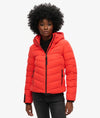 Superdry Hooded Microfibre Padded Jacket - Sunset Red