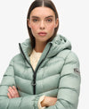 Superdry Hooded Fuji Padded Jacket - Light Jade Green