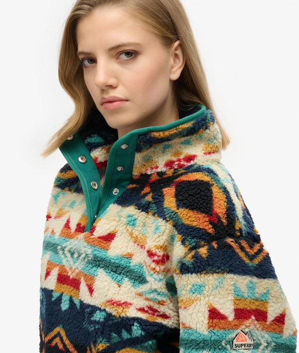 Superdry Super Soft Printed Henley - Nava Quilt Print