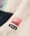 Superdry Super Soft Mash Up Half Zip Fleece- Rice White