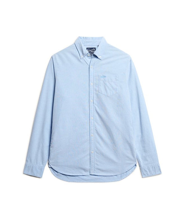 Superdry Cotton L/S Oxford Shirt - Classic Blue Oxford