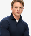 Superdry Merino Long Sleeve Polo Jumper - Lauren Navy