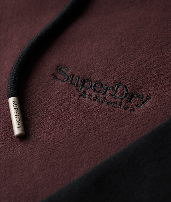 Superdry Essential Baseball Ziphood - Rich Deep Burgundy/Black