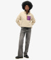 Superdry Vintage Retro Half Zip Fleece - Oatmeal Beige