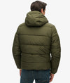 Superdry Hooded Sports Puffer Jacket - Dark Moss