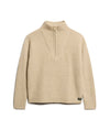 Superdry Essential Half Zip Jumper - Fudge Brown