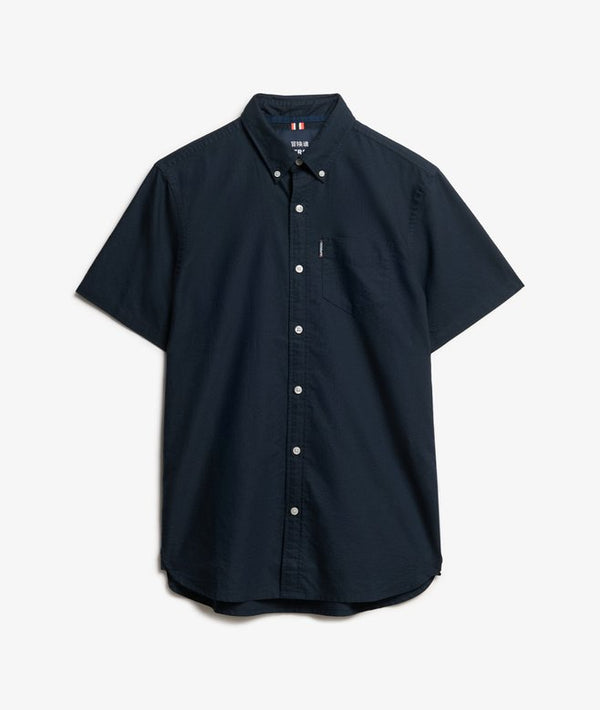 Superdry Oxford Short Sleeve Shirt - Eclipse Navy