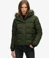 Superdry Vintage Hooded Mid Layer Short Jacket - Surplus Goods Olive