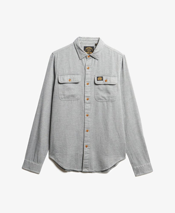 Superdry Flannel Workwear Shirt - Pearl Blue