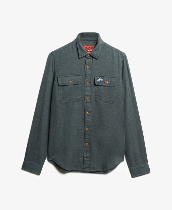 Superdry Trailsman Flannel Shirt - Balsam Green