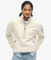 Superdry Active Half Zip Fleece - Rice White