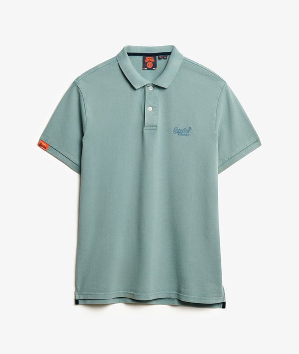 Superdry Vintage Destroy Polo - Destroy Tourmaline Blue