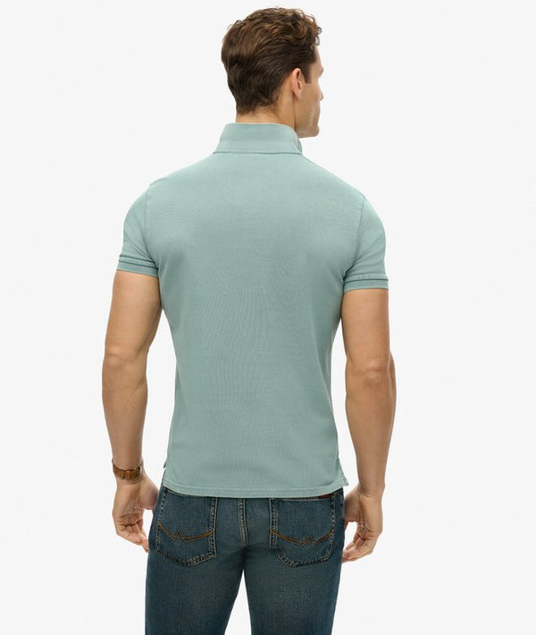Superdry Vintage Destroy Polo - Destroy Tourmaline Blue
