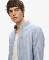 Superdry Essentials Oxford Shirt - Broker Navy Stripe
