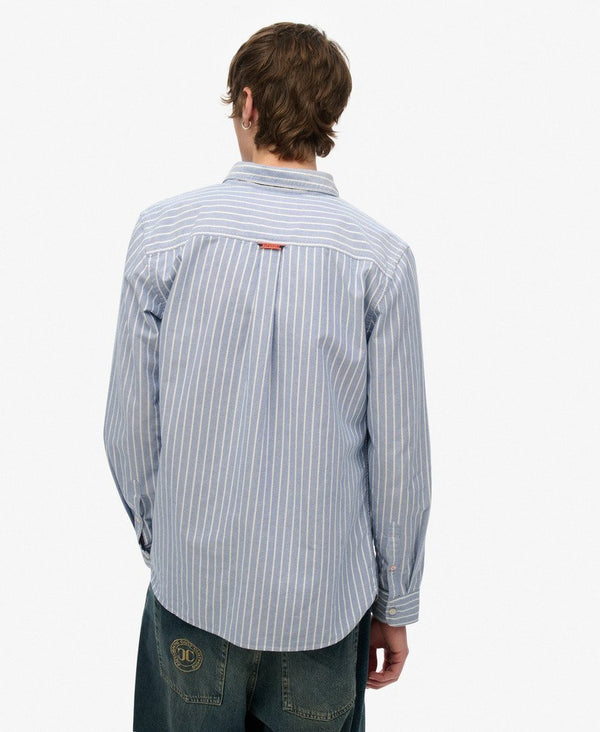 Superdry Essentials Oxford Shirt - Broker Navy Stripe