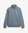 Superdry Athletic Essential Half Zip - Flint Stone Blue Grey