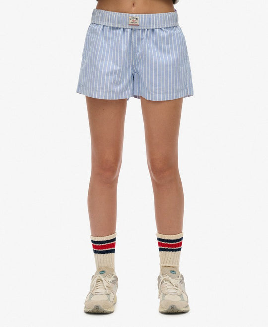 Superdry Cotton Stripe Elastic Short - Broker Blue