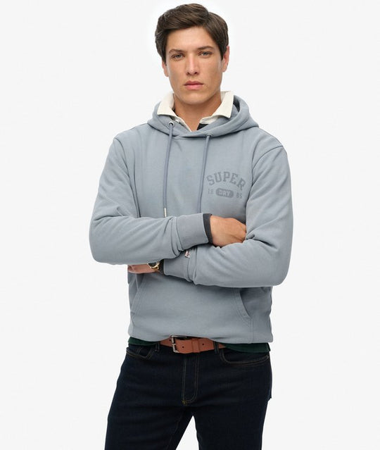 Superdry Athletic Essential Hoodie - Flint Stone Blue Grey