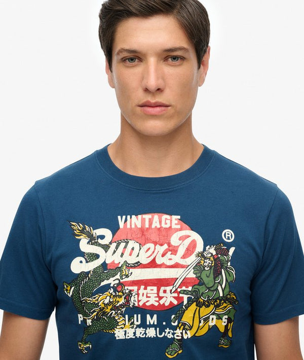 Superdry VL Tokyo Relaxed Tee - Blue Bottle [Size M]