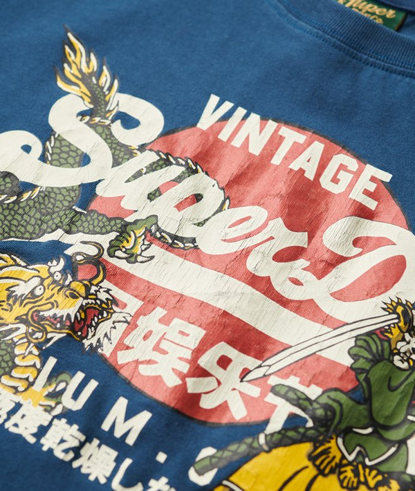 Superdry VL Tokyo Relaxed Tee - Blue Bottle [Size M]