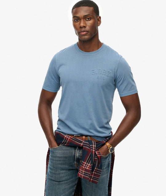 Superdry Athletic Emboss Relaxed Tee - Moonlight Blue