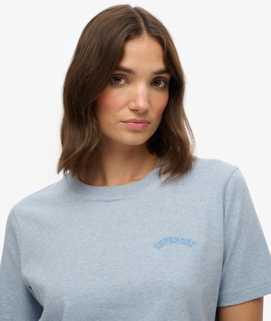 Superdry Essential Logo Embroidered Tee - Bluebell