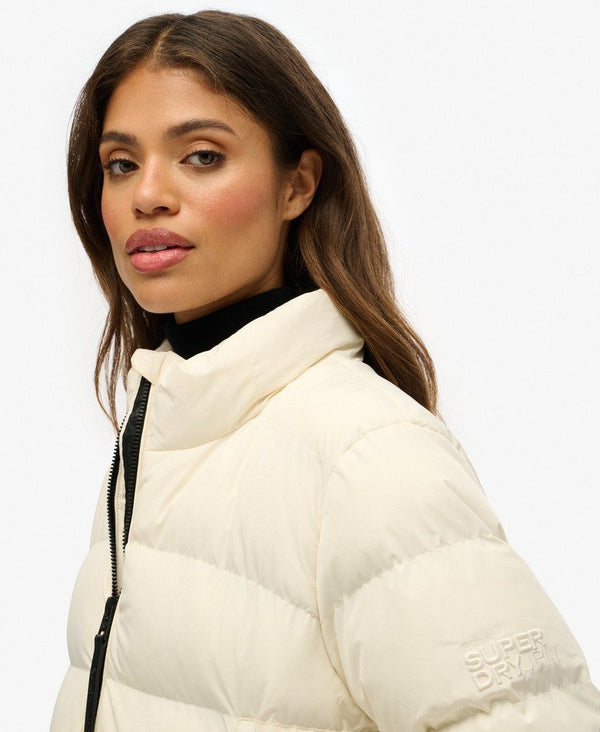 Superdry Non Hooded Sports Puffer Jacket - Off White