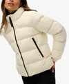 Superdry Non Hooded Sports Puffer Jacket - Off White