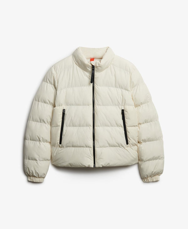 Superdry Non Hooded Sports Puffer Jacket - Off White