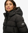 Superdry Hooded Sports Puffer Jacket - Black