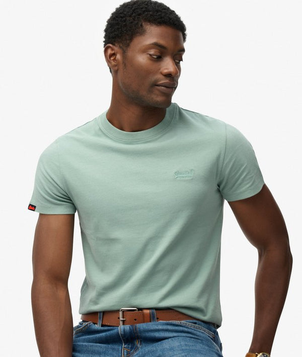 Superdry Essential Logo Emb Tee - Blue Surf