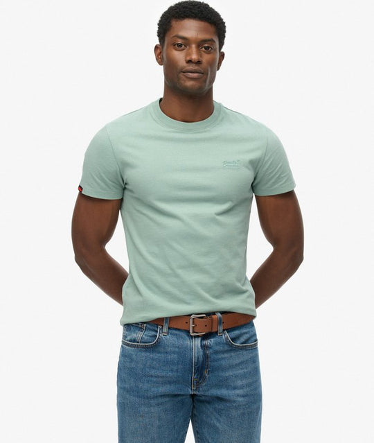Superdry Essential Logo Emb Tee - Blue Surf