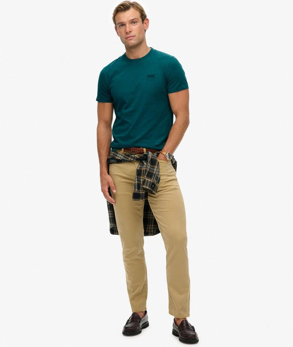 Superdry Essential Logo EMB Tee - Storm Green